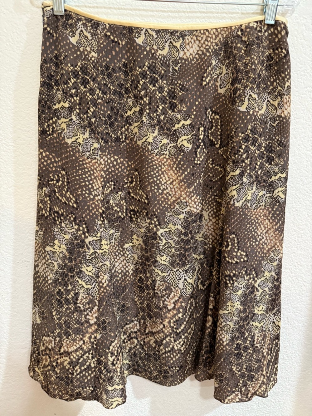 Ellen Tracy Silk A-line Snake Print Skirt - Picture 2 of 8